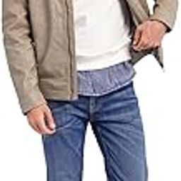 Men's Brown Polyurethane Textured Regular Fit Jacket-image-2