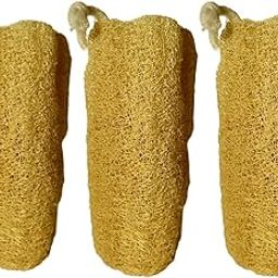DILSAY HERBZ Natural Loofah for Bathing Exfoliating Scrubbers | Organic Bath Sponge for Spa Shower | Face, Back and Body Scrubber | Eco-Friendly (Quality Cylindrical Scrubbers) - Pack of 3 [MODAL: PQ3D]-12