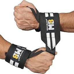 MuscleBlaze Wrist Support for Men & Women (Black & White, Free size) | With Reinforced Finger Loop | Wrist Support for Pain Relief-22
