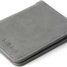 Minimal Card Holder for Men/Women | Slim Handcrafted Mens Card Wallet | Upto 7 Cards & Folded Cash | Vegan Leather | Grey (Pack of 1)-picture-53