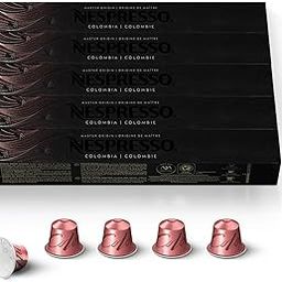 Nespresso Colombia Master Origin Coffee Capsules, Original Line, Medium Roast, 50 Count Coffee Pods, Brews 1.35oz, 50 Count (5 Sleeves)-image-6