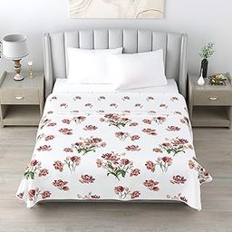 haus & kinder TC 144 100% Cambric Cotton Single Bed Reversible Dohar, AC Blanket, Quilt for Summers & Winter, Soft Lightweight Comforter - 58 X 88 Inches, Lilac Dream-25