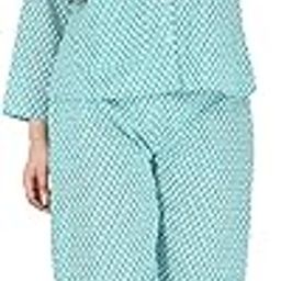 Women's or Girl's Cotton Paisley Full Length Night Wear/ Night Suit Set-27