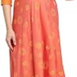 Feeding Kurtis for Women Cotton | Trendy Maternity Anarkali Kurta with Dual Nursing Zippers in Viscose Rayon for Pre & Post Pregnancy-image-0