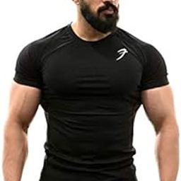 Round Neck Half Sleeves Gym Workout Solid Sports and Gym T-Shirt for Men-image-61
