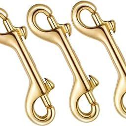 Hohopeti 3pcs Brass Double Hook Snap Clasps for Bag Luggage Trigger Snap Claw Bolt Hooks-image-21