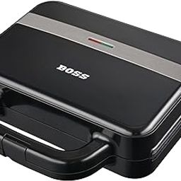 BOSS SuperSub Toaster| 1000-Watt Grill Deep Sandwich Maker | Non-Stick Coated Plates for Easy-to-Clean | Upright Compact Storage | Buckle Clips Lock | 2 Yr Warranty | Black Sandwich Toaster-10