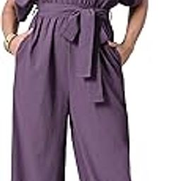 Women's Solid Half Sleeve Polyester Jumpsuit for Women (O2107JSPL689)-image-32