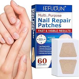Boxania® 60 Pcs Nail Repair Patches, Multi-Purpose Nail Repair Treatment Extra Strength, Restores Appearance of Discolored or Damaged Nails-24