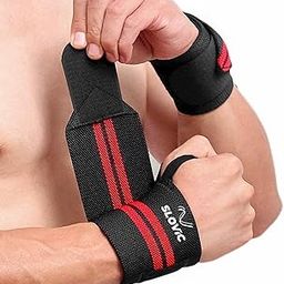 SLOVIC Wrist Band for Men Gym, Breathable Gym Wrist Support for Men Red-Strip | Perfect Wrist Band for Pain Relief | Performance Enhancement Straps for Gym, Weightlifting, Gymnastics & Cross-Training-image-27