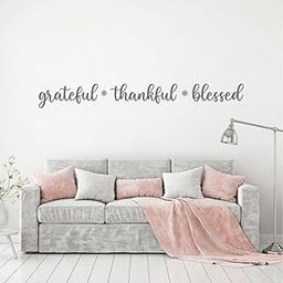Grateful Thankful Blessed Bedroom Wall PVC Vinyl Sticker (10CM X 1.2CM)-image-80