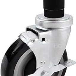 Caster for Work Tables, 5" Polyurethane Wheel - 1-1/2" Expanding Rubber Adapter - CasterHQ Brand-17