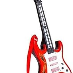 Pascol Rockband Music and Lights Guitar Toy, Big Red for Girls Kids Guitar Musical Toy with Mic Boys, Girls Learning to Play, 17 Inches, Battery Operated Music and Lights (multi color ).-picture-23
