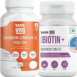 Tata 1mg Salmon Omega Capsules & Tata 1mg Biotin (Combo,Pack of 60)-image-33