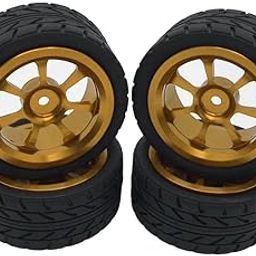 ATORSE Rc Metal Tires Fits for Wl Toys 144001 1:14 A949 Rc Car Replacement Golden-image-73