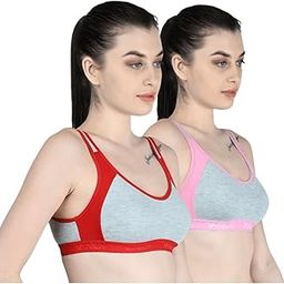 B Cup Seamless & Comfortable Cotton Bra Set- Perfect for Workout & Active Lifestyle- Polycotton & Hosiery Fabric Casual Sports Bra for Women & Girls-image-68