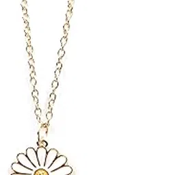 dulcett Fashion Daisy Pendant Necklace for Women and Girls, Flower Pendant Chain, White Colour Pendant for Girls and Women, Charm Pendant for Women and Girls-picture-25