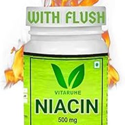 VITARUHE® Vitamin B3 Niacin (Nicotinic Acid) 90 Capsules - with Flush, Non-GMO, Gluten Free-image-20