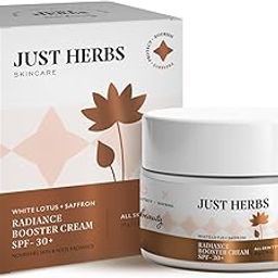 Just Herbs Saffron + White Lotus Radiance Booster Cream with SPF 30+ for Brighter Complexion | For Men & Women- 50g-28