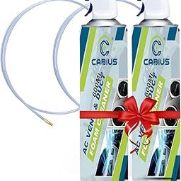 CABIUS Car AC Vent & Duct Cleaner Odour Neutralizer Foam Spray | (600 ml) | with Long No-sal Pipe for Effective Cleaning Vehicle Interior Cleaner (Pack of 2)-24