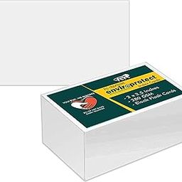 PG Creations Unruled Index Flash Cards with Storage Box, Blank Plain, 2x3.5 Inch, Small Size, 280 Gsm Ivory Cardstock, White, Pack of 200 Sheets-5