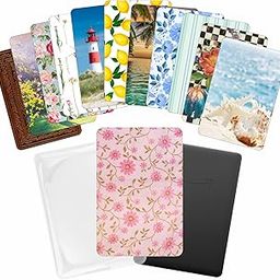 E-reader Cardstock Paper Inserts for Clear Case | 12 pk 4.88x6.73” White 11th Generation 6.8” Screen Compatible Put Behind Case Floral Beach-picture-10
