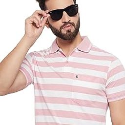 UNIBERRY Men's Cotton Blend Half Sleeve Printed Polo Neck T-Shirt Has A Short Sleeve & Pocket On ChestBZRMT6-MR-image-5