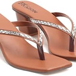 Women's Toe-Ring Flip Flops – Synthetic Leather Heel Sandals|FK_808_TEN HEEL-V3-37-image-91