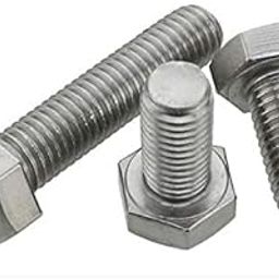 Panache Bolt M5 304 Stainless Steel Hex Head Screws, Fully Thread, Bright Finish, Machine Thread M5 Bolt (60mm) 10 Pieces-14