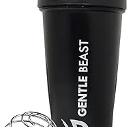 GENTLE BEAST Protein Shaker Bottle, Food-Grade Material Gym Shaker with Steel Mixer Ball | BPA & Smell Free-image-55