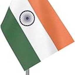 The Flag Company Indian Flag Single Stainless Steel Stand for Home and Office Desk-image-25