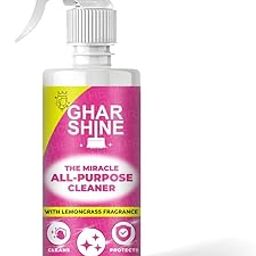 GharShine The Miracle All-Purpose Cleaner Spray 500Ml With Lemongrass Fragrance | Removes Oil, Hard Water & Limescale Stains From Taps, Tiles & Surface |Kitchen Cleaning Spray For Countertop & Chimney-image-68