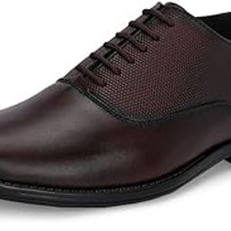 Men's Genuine Leather Derby Lace Up Formal Shoes-image-44