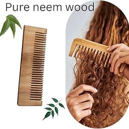 Natural Wooden Hair Combs, Wide-Tooth Detangling Set, 2-Piece-27