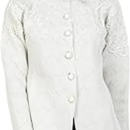 hautemoda Women's Wool Round Neck Cardigan-picture-38