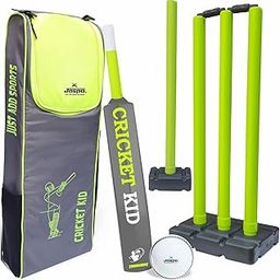 jaspo Cricket-Kid Complete Cricket Set for Kids Perfect Introduction to Cricket for Young Players,Plastic Bat for Practice Initial Training of Beginners Learners (Size-5 (Age 7 to 12 yrs))-image-58
