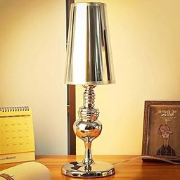 The Crafted Gesture Designer Frustum LED Desk Lamp|Tricolour Lighting for Bedroom, Office, or Study Table Use|Silver-Finish-image-60