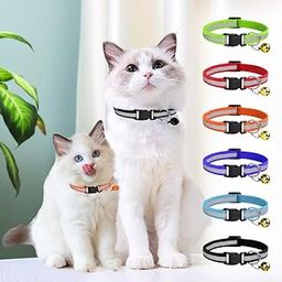 Buraq 2 Pcs Reflective Cat Collar for Indoor & Outdoor Use, Strong Cat Belt, Adjustable & Durable, Accessories for Cats - Color May Vary (Pack of 2)-picture-17
