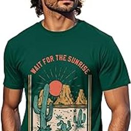 Regular Fit Half Sleeves Round Neck Arizona Typographic Printed Pure Cotton T-Shirt for Men (Colors: Green & Navy)-image-9