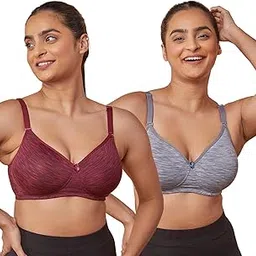 maashie M5503 Women's Soft Padded Non Wired Convertible Straps T-Shirt Bra | Pack of 2-picture-36