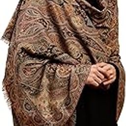 Men’s Multicolor Shawl for Winters, Pashmina Feel, Pure Wool, Heavy Jaquard Weave, Full Size (Size 40 x 80 Inches)-24