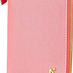 –B7 Travel Organiser Sleeve Compendium-[ B7 Cover Sleeve ONLY ]| Vegan Leather Passport Holder Cover,Travel Document Organiser Waterproof Wallet,Card Slots for Tickets, Card, Currency|-Pink-image-14