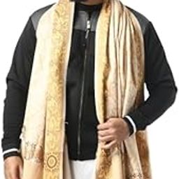 MANRA Wool Self Design Men Shawl-11