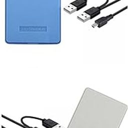 MERISHOPP Pack of 2 Portable External Hard Drive Enclosure USB 2.0 HDD Case for Laptop-0