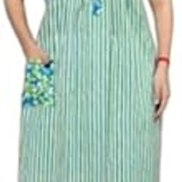 Embroidered Cotton Gown with Feeding Zip, Pocket Detail, Relaxed Look, and Stylish Floral Print for The Size of - (M) Multicolour-image-58