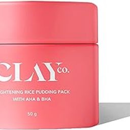 CLAYCO Detan Rice Pack with AHA & BHA | D Tan Face Pack | Brightening Face Pack | Salicylic Acid Face Wash | Skin Care for Tan Removal, Acne & Oily Skin | 50g-1