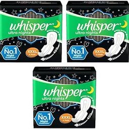 Whisper Ultra Night Sanitary Pads for Women, XXXL+ 4+4+4 Sanitary Pad (Pack of 3)-image-60