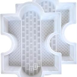 Reyal Plastic Brick Design Brook Paver Block Mould 60mm(Pack of 2) | DIY Paver Mould | Plastic Paver mould-image-50