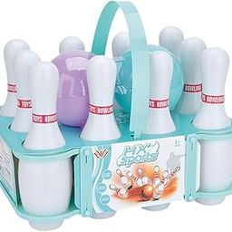 FASHIONMYDAY® Kids Bowling Set with Rack Funny Indoor Outdoor Indoor Leisure Game for Kids White Color 19cm | Toys & Hobbies | Games | Other Games-image-88