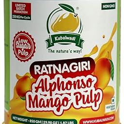 Kubalwadi Low Sugar Ratnagiri Alphonso Mango Pulp | Aamras | No Preservatives | Gi Tagged Alphonso Mangoes | Export Quality | Natural 850Gm, Fresh-picture-19